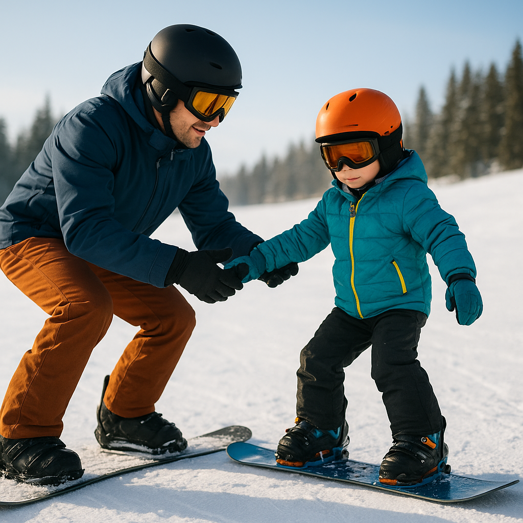 Jak uczyć dziecko jazdy na snowboardzie – porady dla rodziców