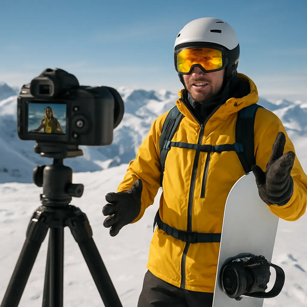 Jak przygotować vlog z wyjazdu snowboardowego